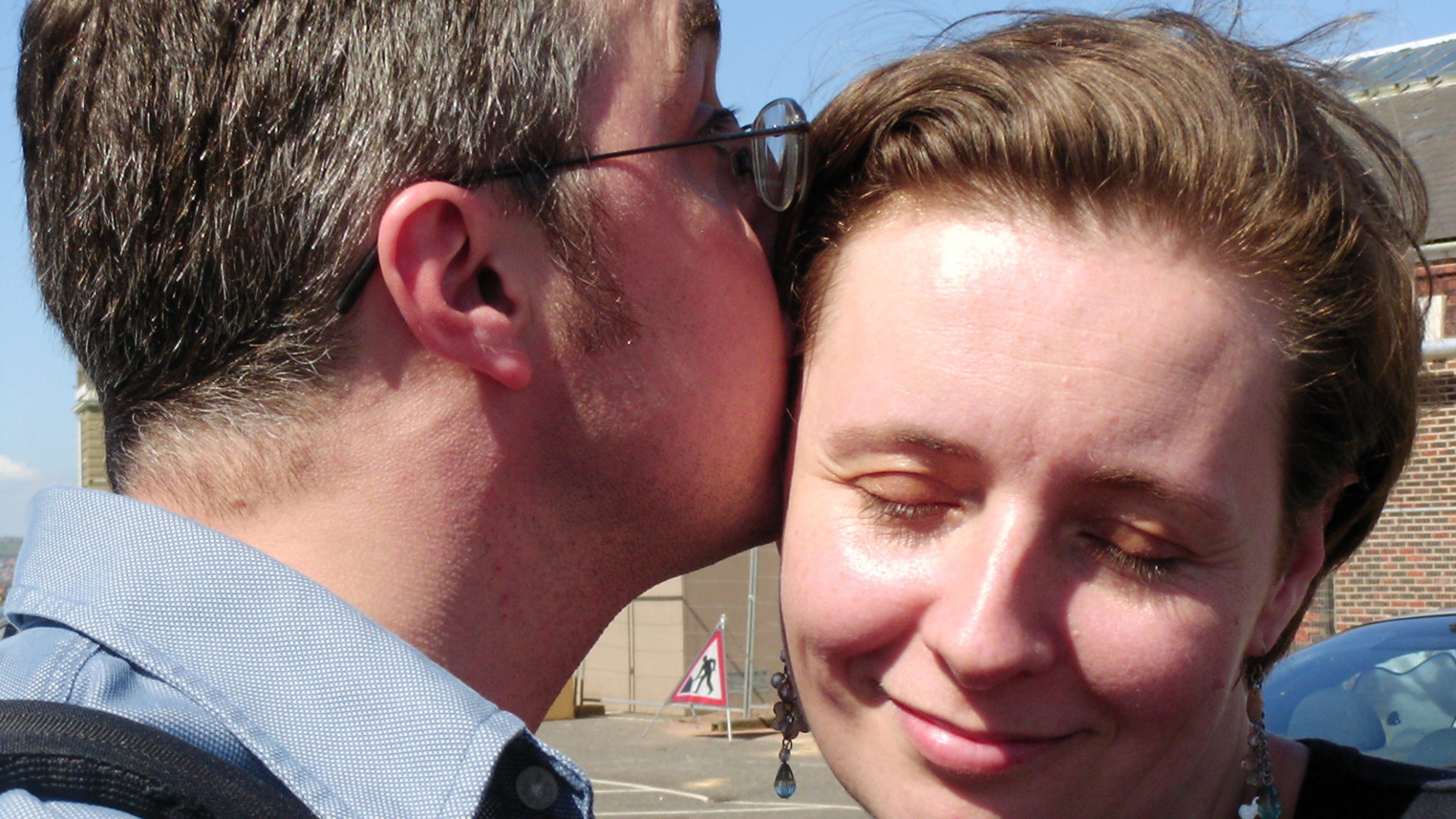 Close up image of two people embracing