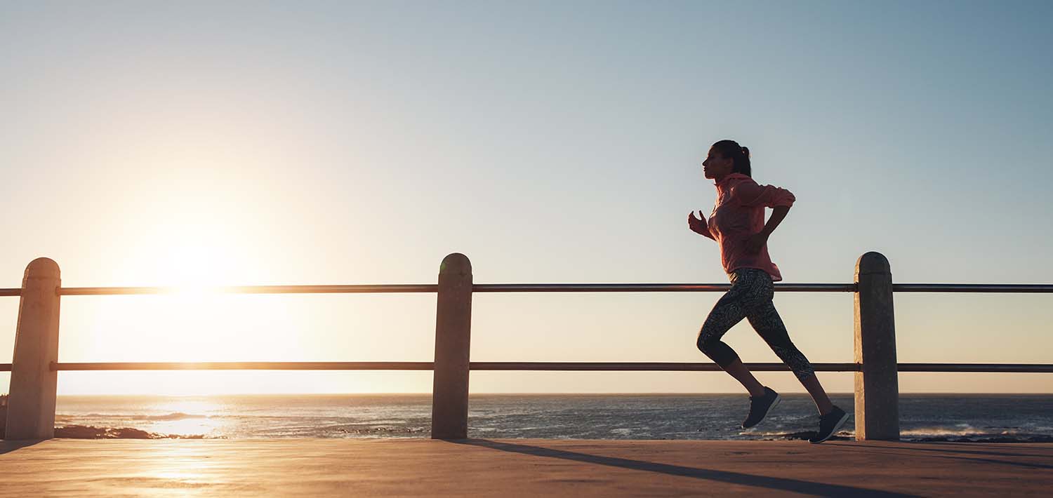 Image of a runner on the seafront