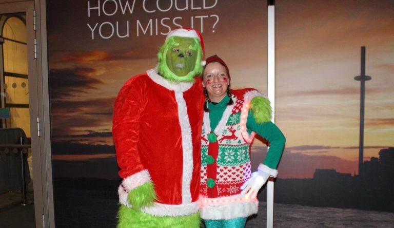 Grinch and elf fancy dress at the event