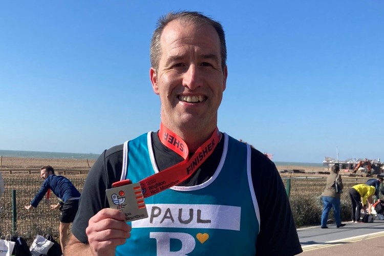 Paul with his medal