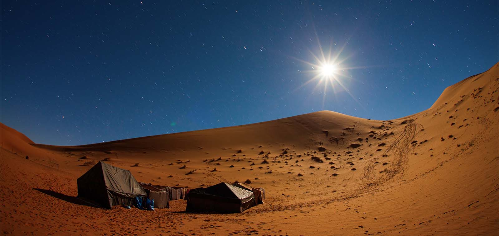 Image of a camp in a desert
