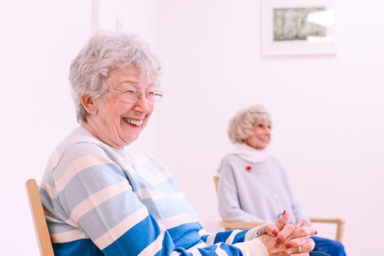 Two patients in the Living Well centre